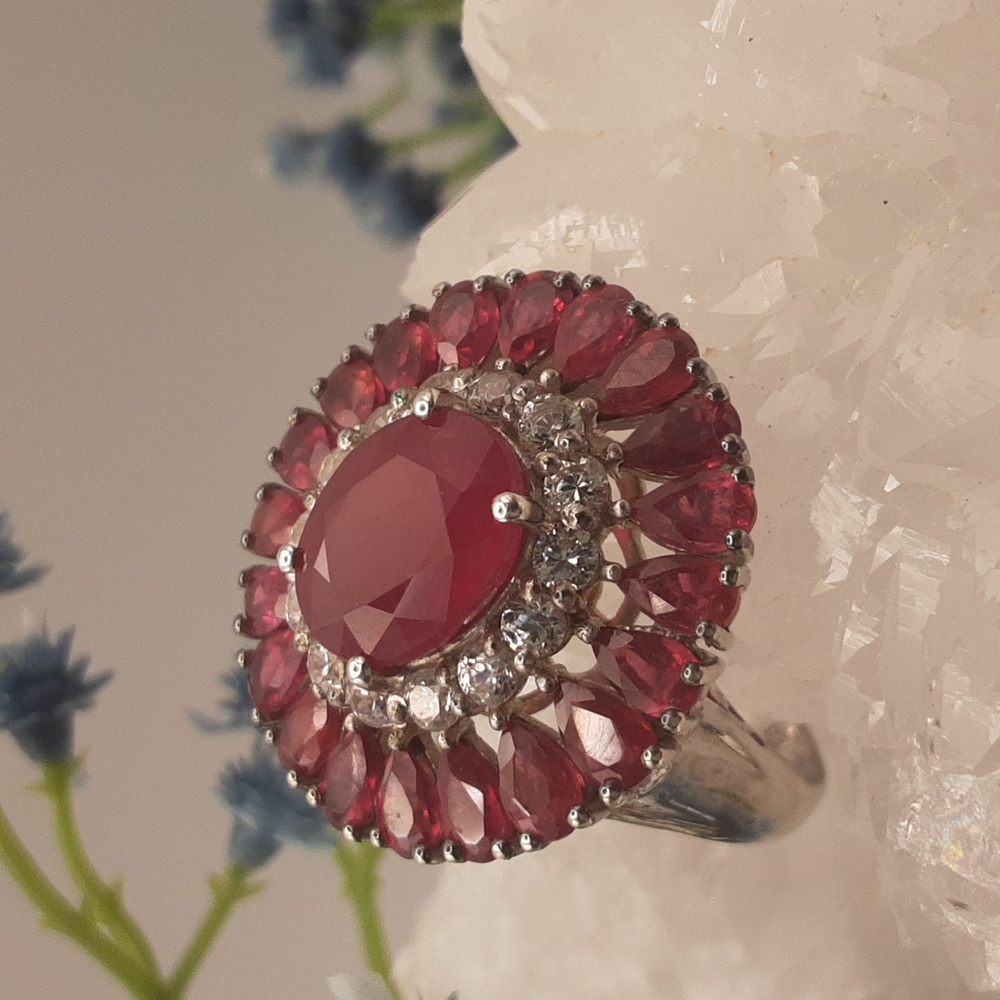 925 Genuine Ruby Ring. - image 1